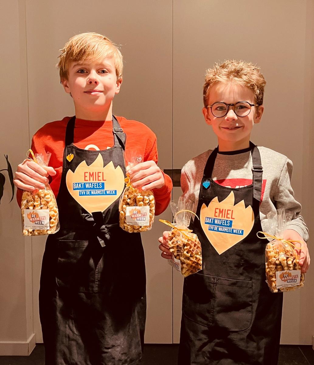 Emiel Vandewalle bakte wafels voor De Warmste Week